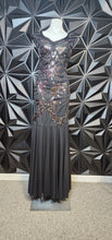 Load image into Gallery viewer, Vintage style drop waist sequin/beaded dress        sz xl
