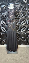 Load image into Gallery viewer, Vintage style drop waist sequin/beaded dress        sz xl
