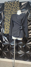 Load image into Gallery viewer, Chain link pant/tie blazer 2 piece set        sz 12
