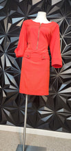 Load image into Gallery viewer, Orange pocket front dress               sz 16
