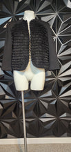 Load image into Gallery viewer, Nine west open front fur blazer          sz 10
