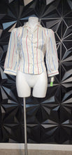 Load image into Gallery viewer, NWT Cheri Alan  stripe blouse       sz small
