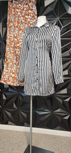 Load image into Gallery viewer, Akira stripe dress/top        sz lrg, best fitting sz 8/10
