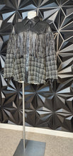Load image into Gallery viewer, Zara fringe distress jacket         sz sm-lrg (10)
