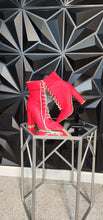 Load image into Gallery viewer, Azalea Wang red lace up booties       sz 8
