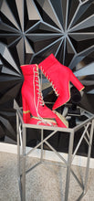 Load image into Gallery viewer, Azalea Wang red lace up booties       sz 8
