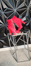 Load image into Gallery viewer, Azalea Wang red lace up booties       sz 8
