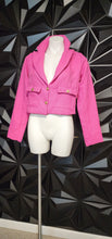 Load image into Gallery viewer, Hyfve pink crop blazer           sz medium
