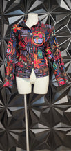 Load image into Gallery viewer, Chicos abstract blazer          sz chico 3=lrg 14/16)
