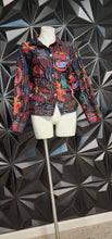 Load image into Gallery viewer, Chicos abstract blazer          sz chico 3=lrg 14/16)
