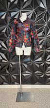Load image into Gallery viewer, Chicos abstract blazer          sz chico 3=lrg 14/16)
