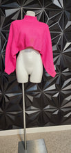 Load image into Gallery viewer, Hot Pink crop sweater          sz lrg
