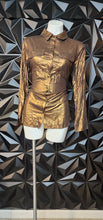Load image into Gallery viewer, K. Jordan bronze blouse          sz medium
