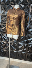 Load image into Gallery viewer, K. Jordan bronze blouse          sz medium
