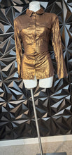 Load image into Gallery viewer, K. Jordan bronze blouse          sz medium

