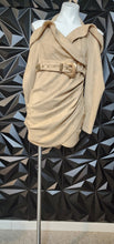 Load image into Gallery viewer, Pretty little things off shoulder suede dress         sz 10
