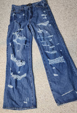 Load image into Gallery viewer, Fashion nova distressed mom jeans          sz 13 (best fitting sz 10)
