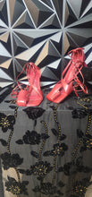 Load image into Gallery viewer, New Azalea Wang red/burgundy sandals
