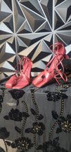 Load image into Gallery viewer, New Azalea Wang red/burgundy sandals
