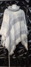 Load image into Gallery viewer, Ashley Stewart box print poncho             sz one size
