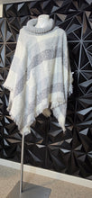 Load image into Gallery viewer, Ashley Stewart box print poncho             sz one size

