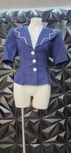 Load image into Gallery viewer, In Cinq blazer             sz 14 (runs smaller), best fitting sz 10
