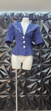 Load image into Gallery viewer, In Cinq blazer             sz 14 (runs smaller), best fitting sz 10
