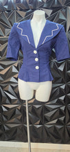 Load image into Gallery viewer, In Cinq blazer             sz 14 (runs smaller), best fitting sz 10
