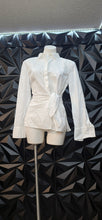 Load image into Gallery viewer, Loft white button up                   sz medium
