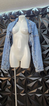Load image into Gallery viewer, NWT denim studded crop jacket           sz 1x
