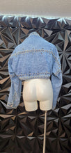 Load image into Gallery viewer, NWT denim studded crop jacket           sz 1x
