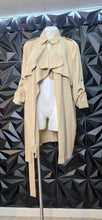 Load image into Gallery viewer, Mark long trench style jacket            sz large       (small disclaimer listed)
