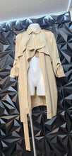 Load image into Gallery viewer, Mark long trench style jacket            sz large       (small disclaimer listed)
