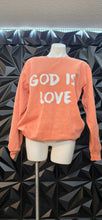 Load image into Gallery viewer, Comfort colors "God is Love" sweatshirt        sz medium
