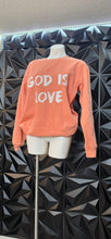 Load image into Gallery viewer, Comfort colors "God is Love" sweatshirt        sz medium
