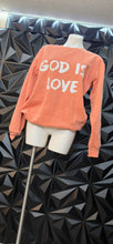 Load image into Gallery viewer, Comfort colors "God is Love" sweatshirt        sz medium
