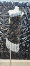 Load image into Gallery viewer, Sequin and fringe 1 arm dress               sz 4xl (18-20)
