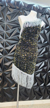 Load image into Gallery viewer, Sequin and fringe 1 arm dress               sz 4xl (18-20)
