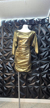 Load image into Gallery viewer, Rachel Roy gold bodycon dress        sz large
