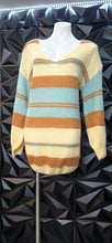 Load image into Gallery viewer, La La Factory stripe light knit sweater         sz med-2x
