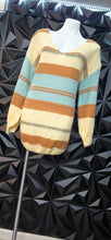 Load image into Gallery viewer, La La Factory stripe light knit sweater         sz med-2x
