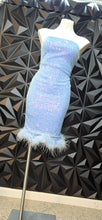 Load image into Gallery viewer, Fashion Nova blue iridescent sequin dress           sz medium (6/8)
