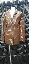 Load image into Gallery viewer, H &amp; M faux leather blazer              sz lrg
