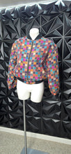 Load image into Gallery viewer, K Arnold multiprint box print bomber jacket         sz small-lrg
