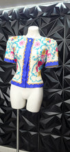 Load image into Gallery viewer, Talbots vintage multiprint blouse        sz 10, best fitting sz 6/8
