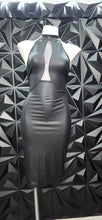 Load image into Gallery viewer, Agaci light faux leather bodycon dress         sz medium
