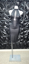 Load image into Gallery viewer, Agaci light faux leather bodycon dress         sz medium
