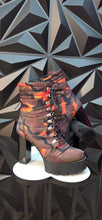 Load image into Gallery viewer, Camo platform heels       sz untagged, best fit sz 9  read disclaimer
