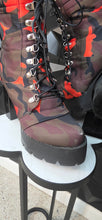 Load image into Gallery viewer, Camo platform heels       sz untagged, best fit sz 9  read disclaimer
