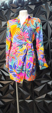 Load image into Gallery viewer, Royalty multicolor wrap dress         sz Untagged, best fit sz small

